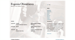 Desktop Screenshot of evgeniaobraztsova.com